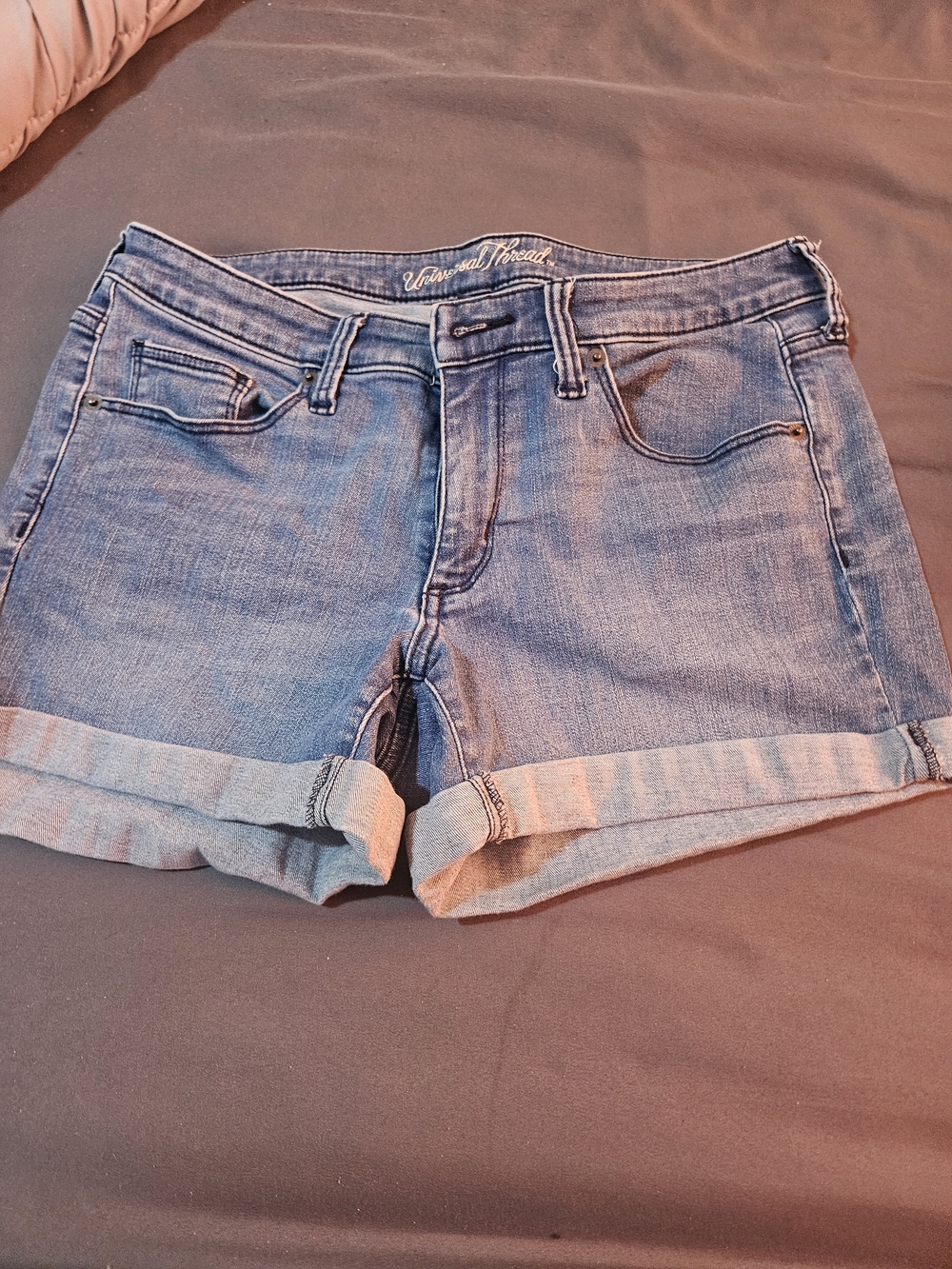 Universal Thread Light Blue Rolled Cuff Denim Shorts